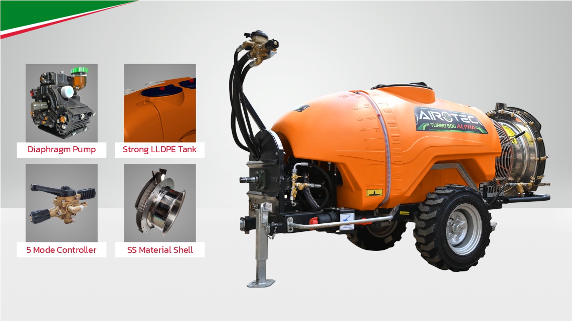 product first page Airotec Turbo-Alpha 600 Orchard Sprayer Pump